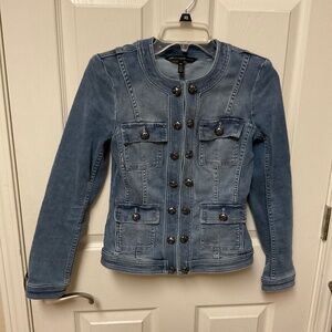 White House Black Market denim jacket size 00.  EUC